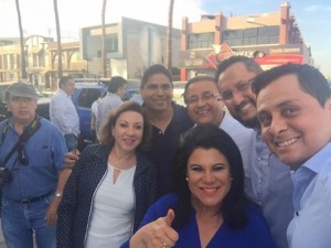 Dirigencia estatal del PAN con el candidato Gustavo Sánchez.