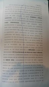 Notificación al Síndico Procurador Humberto Zúñiga.