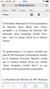 Agenda oficial del Ayuntamiento de Mexicali.