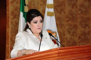 Dip. Mónica Bedoya, presidenta del Congreso del Estado. 