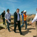 Visita a la zona de obra en el ejido Sinaloa.