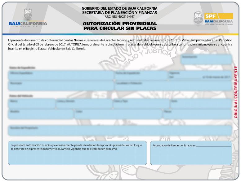 ENTREGARÁ GOBIERNO DEL ESTADO PERMISO TEMPORAL PARA CIRCULAR SIN PLACAS