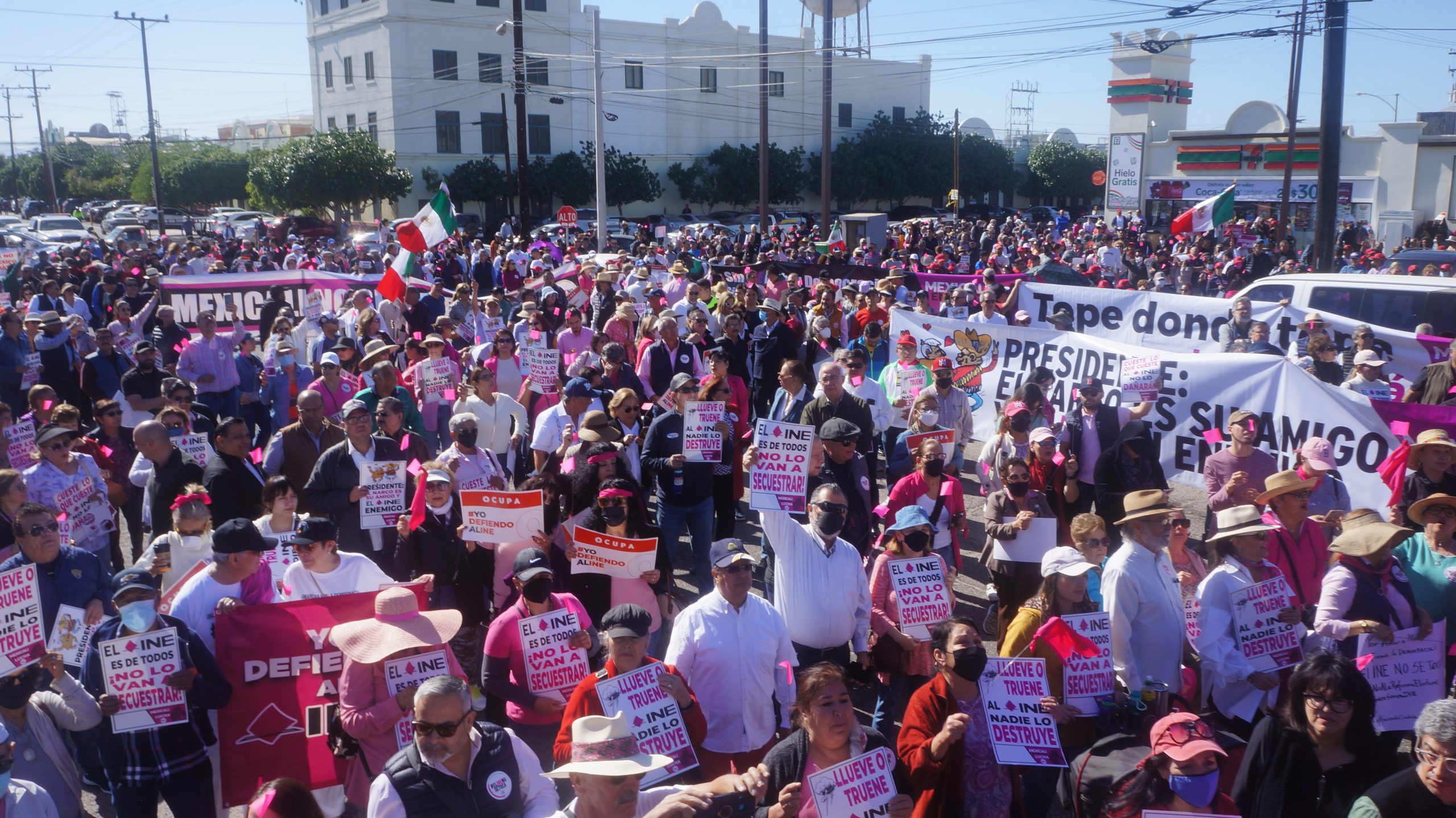 manifestación pro INE