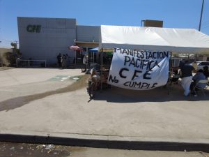 Protesta en CFE