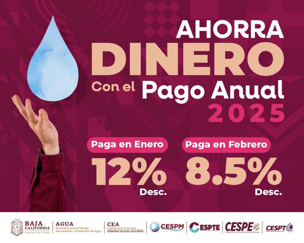 Invitan al pago anticipado anual del agua, hasta 12% de descuento