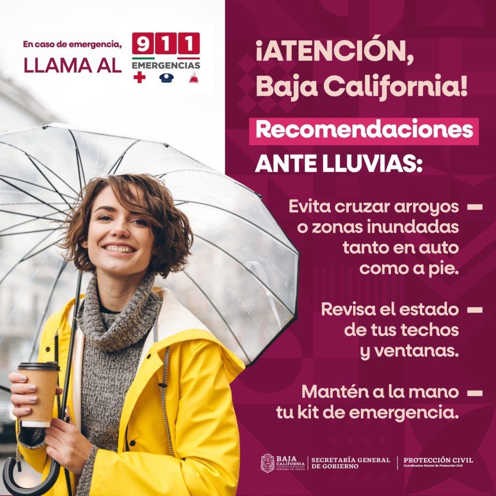Alertan por lluvias fuertes en Baja California, además del frío