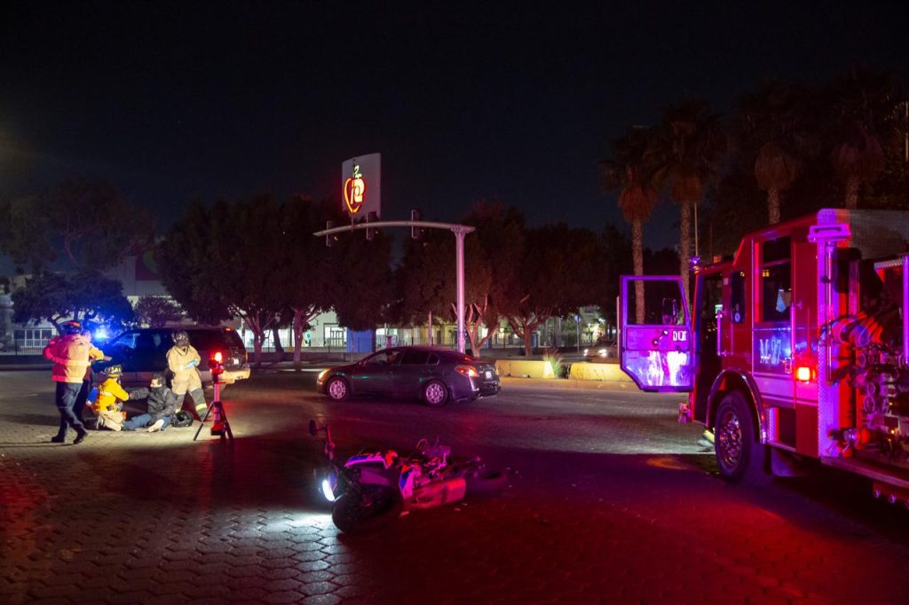 Motociclista es chocado y el conductor se da a la fuga