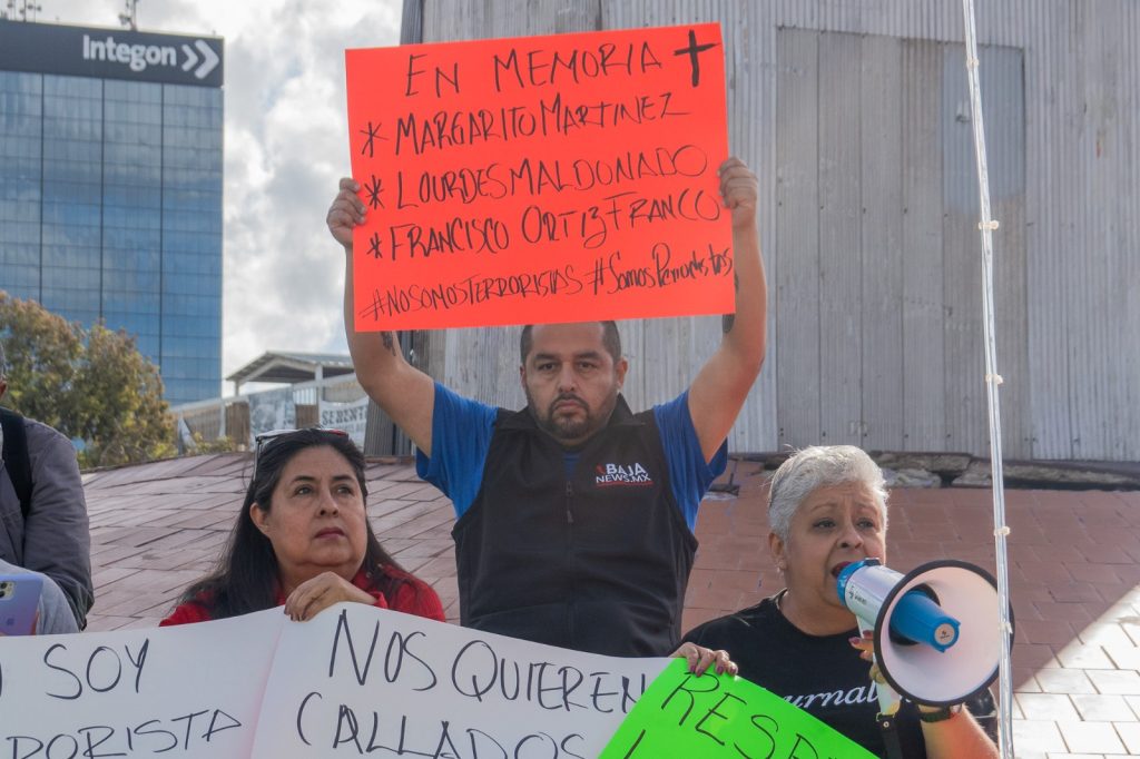 Periodistas se manifiestan en Tijuana en el Día Nacional del Periodista
