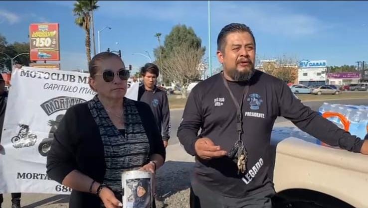 Comunidad Biker de Mexicali realiza boteo para apoyar a familia de compañero fallecido el pasado 1ro de enero