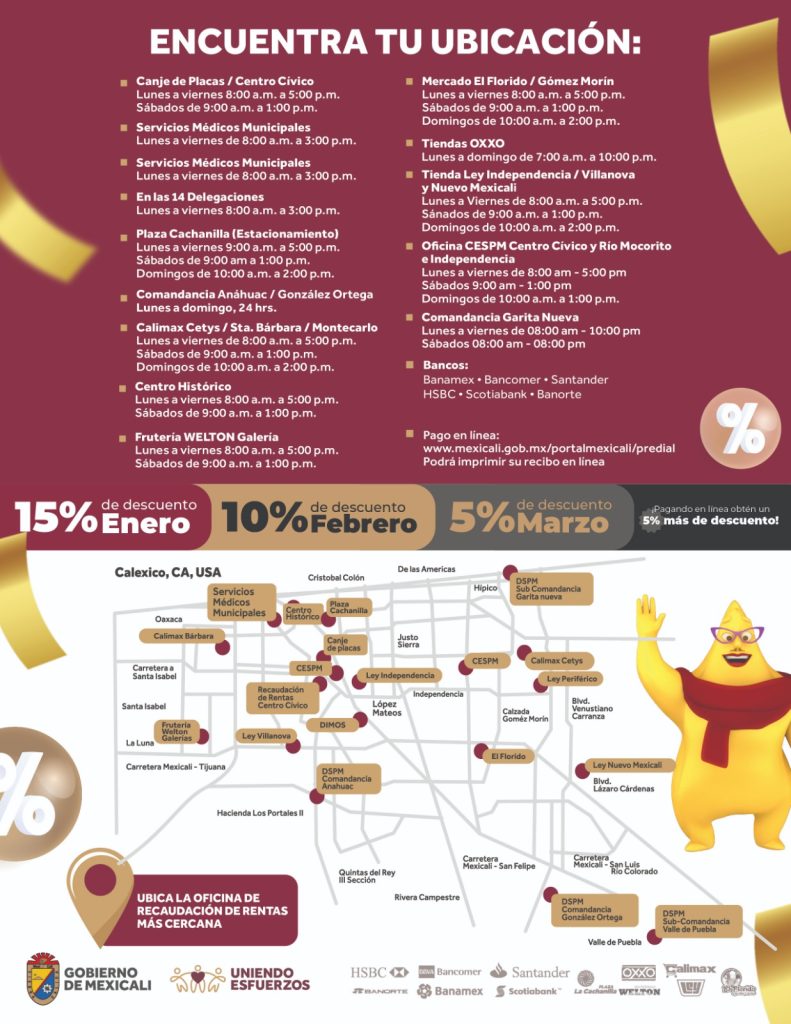 Invitan a pagar predial y decidir sobre obras públicas en Mexicali