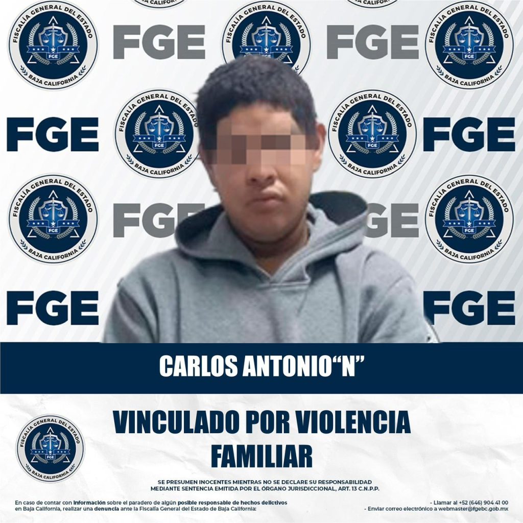 Vinculan a proceso a Carlos Antonio N. por violencia familiar
