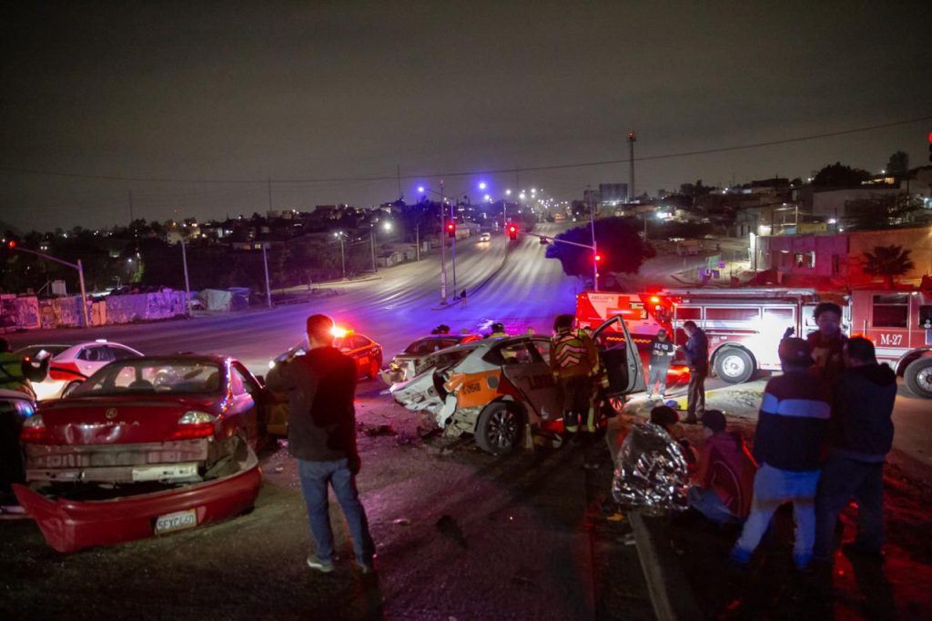 Carambola en el bulevar Casablanca deja 10 lesionados; conductor es detenido