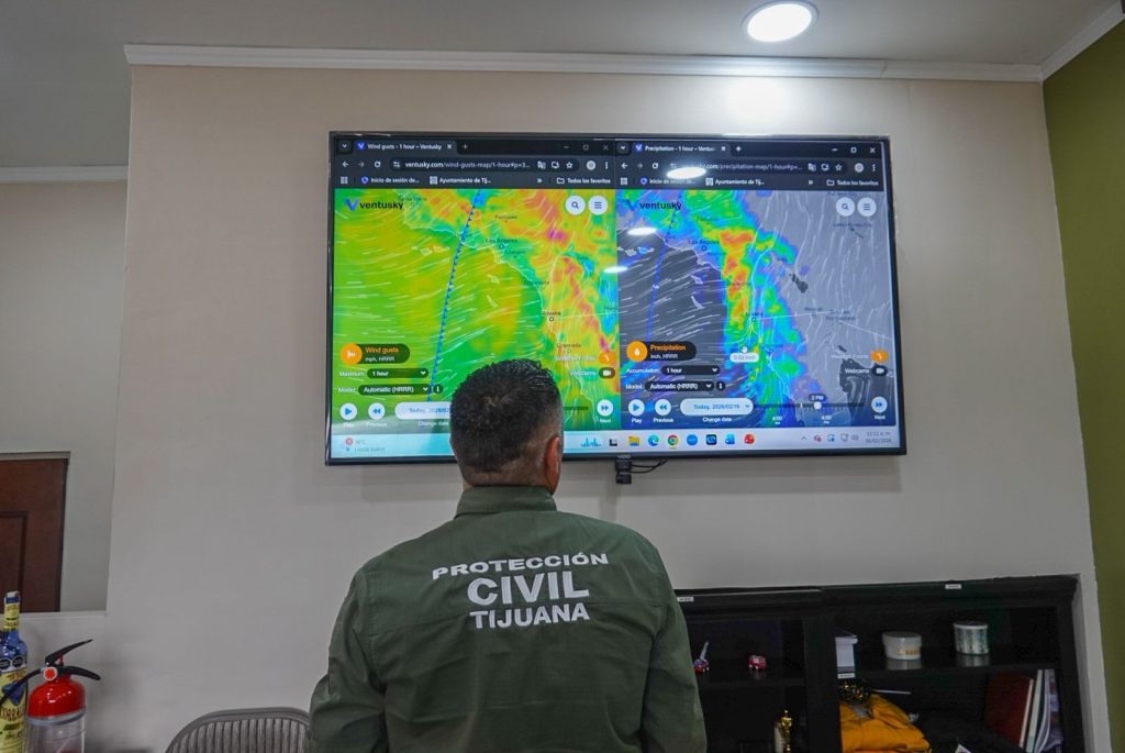 Pronostican lluvias por tres días en Tijuana; prevén vientos fuertes y descenso de temperatura