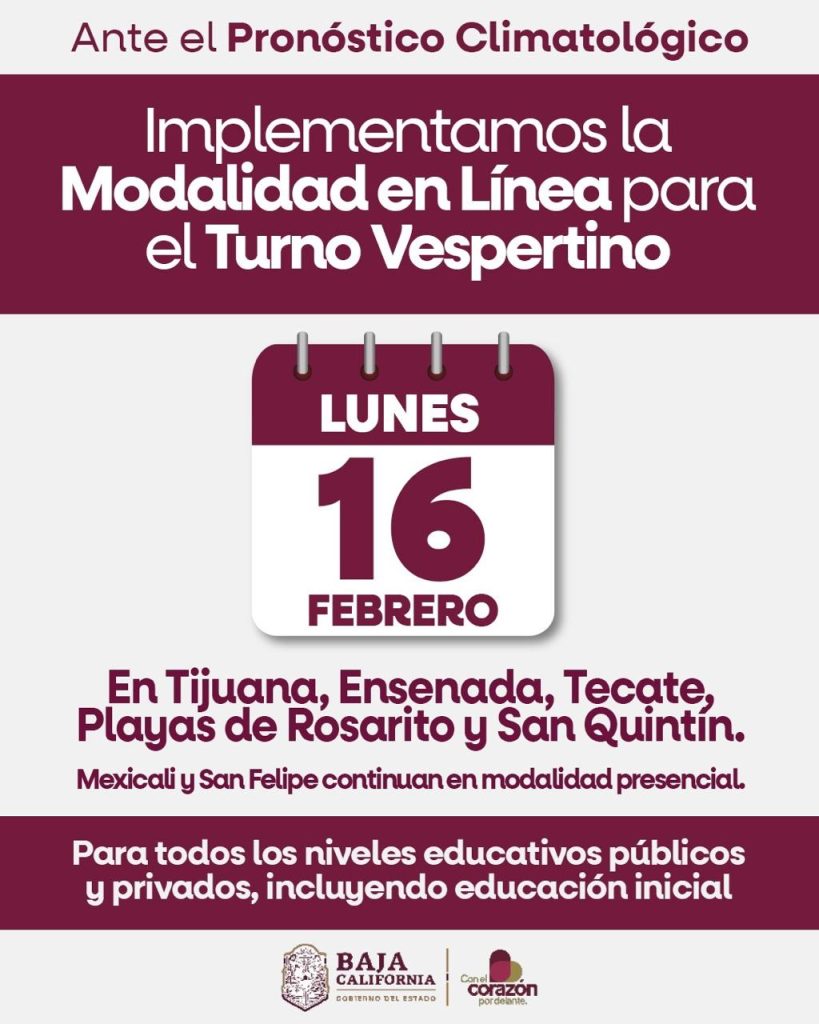 Clases en Mexicali, Valle y San Felipe, permanecen en modalidad presencial