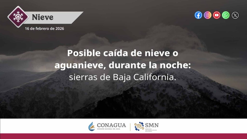 Calor para el Sur pero nevadas para Noroeste de México