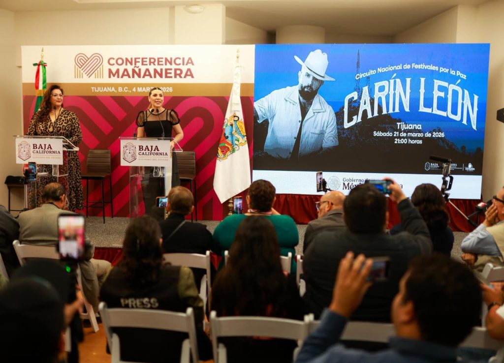 Ruta del Circuito Nacional de Festivales por la Paz inicia en Tijuana con Carín León