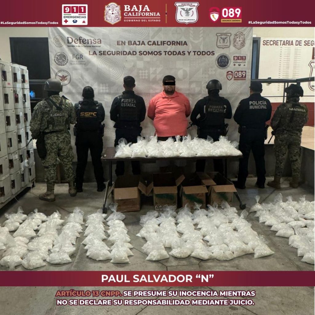 Arrestan a sujeto con 113 kilos de Metanfetamina en Tijuana
