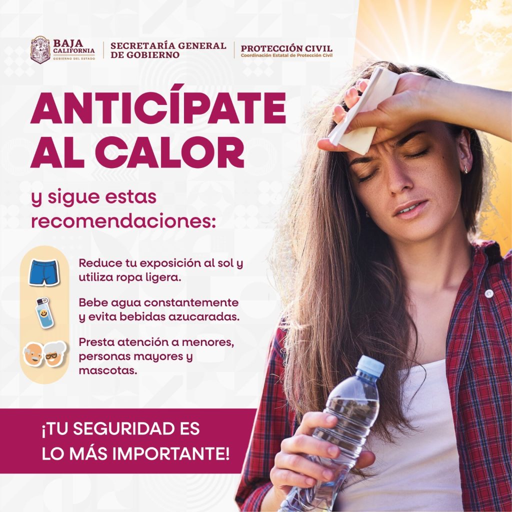 Mexicali el municipio más caluroso alcanzando temperaturas máximas de 41 °C