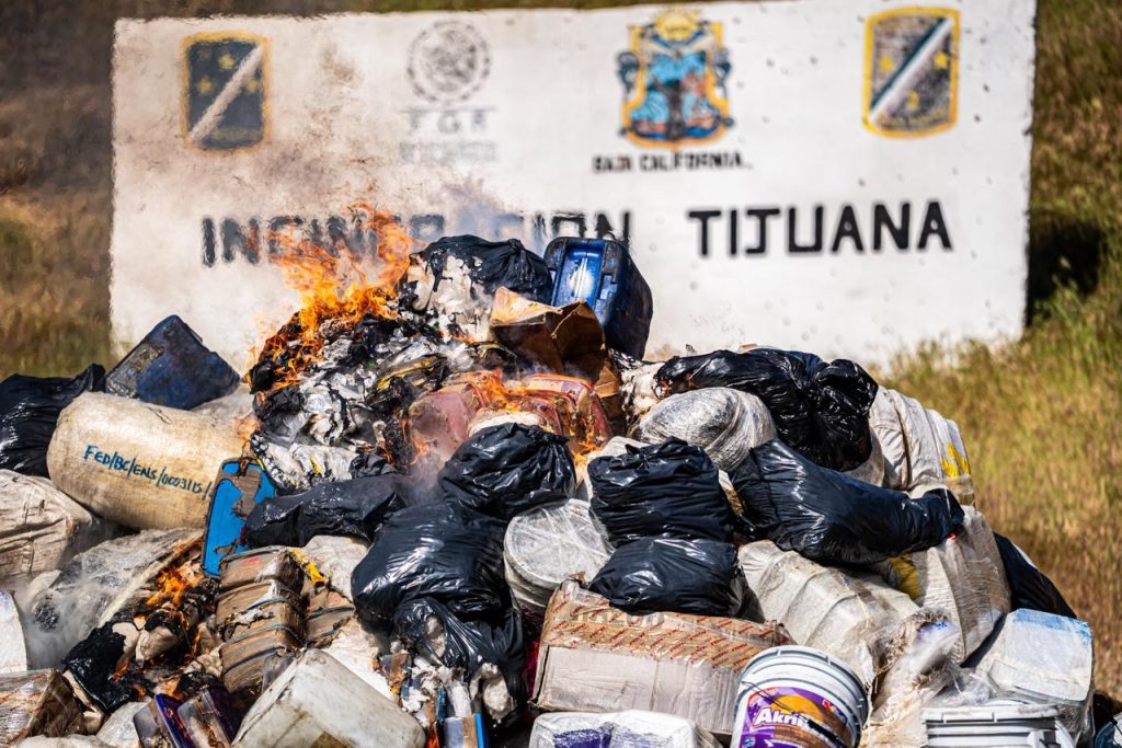 Incineran casi cinco toneladas de droga asegurada en su mayoría en Tijuana