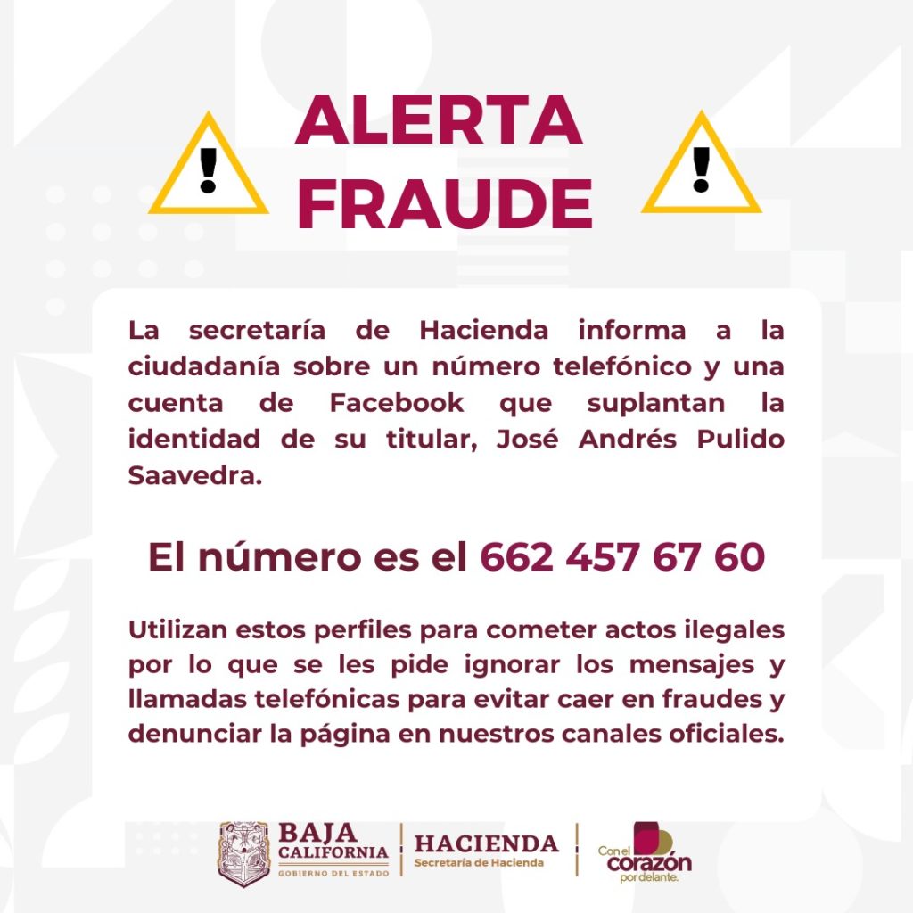 Advierten sobre suplantación de identidad y páginas falsas a nombre de titular