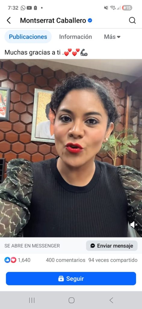 Monserrat Caballero deja Morena