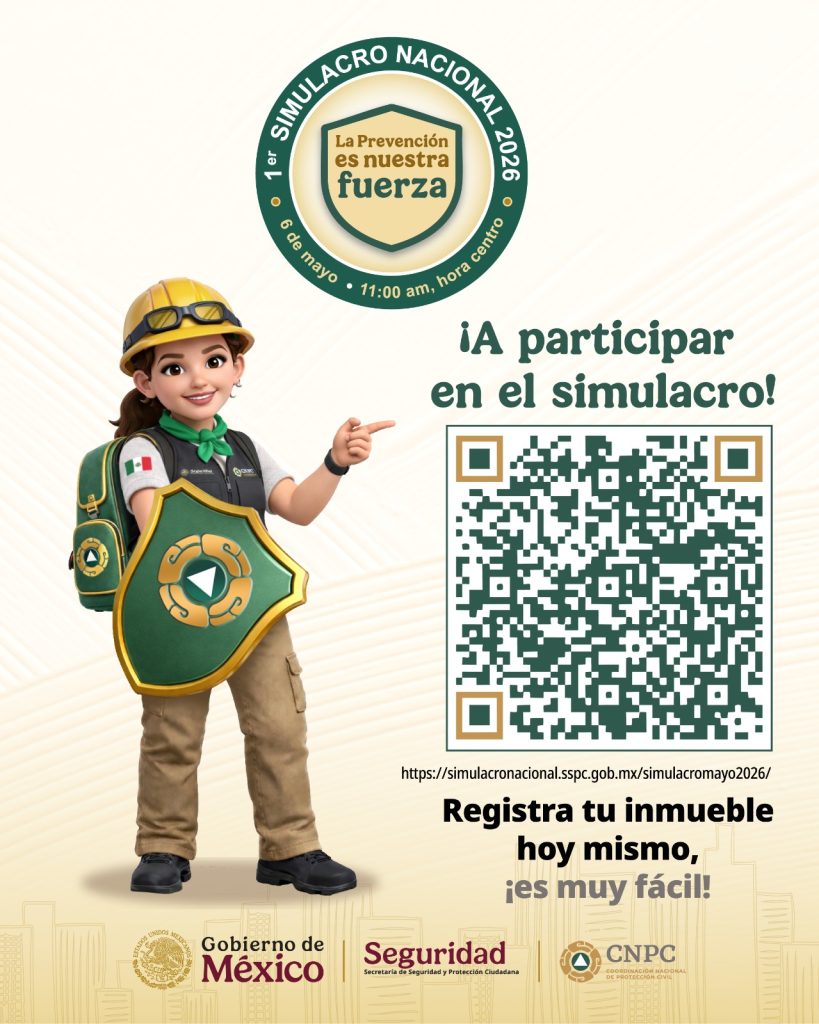 Invita Protección Civil estatal a participar en el primer simulacro nacional 2026