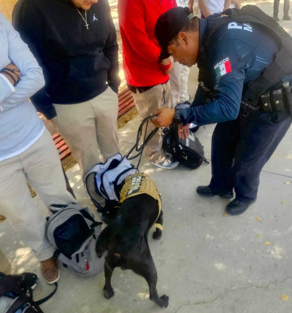 Revisan policías municipales escuelas y alumnos de escuelas de Mexicali