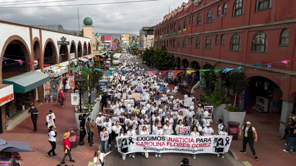Ensenadenses exigen justicia por Carolina Flores, ex reina de belleza de BC acribillada por la suegra