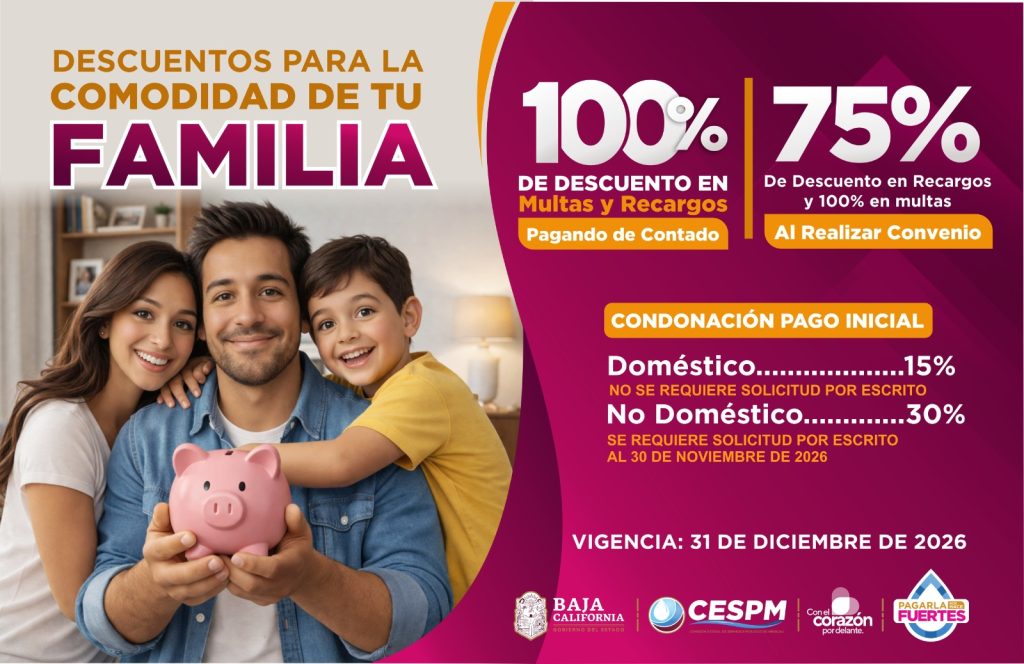 CESPM impulsa descuentos para quienes tienen deuda por servicio de agua