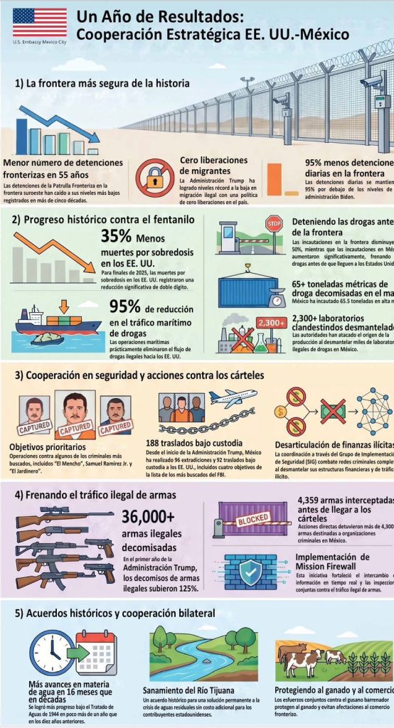 Reconoce EUA el trabajo de México contra el crimen organizado