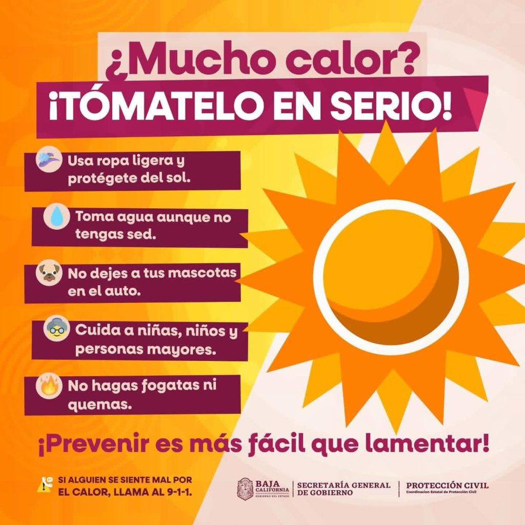 Advierten sobre vientos fuertes e incremento en temperatura en Mexicali