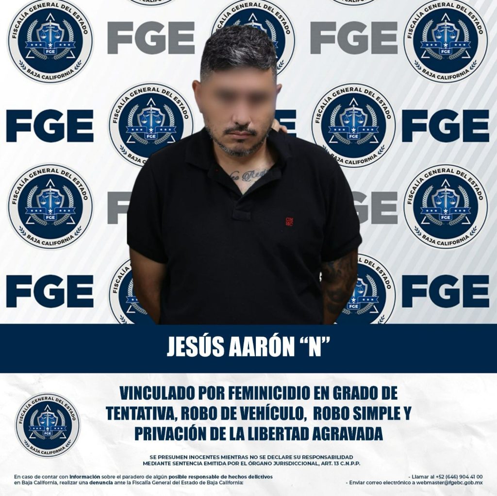 Vinculan a proceso a presunto feminicida en Mexicali