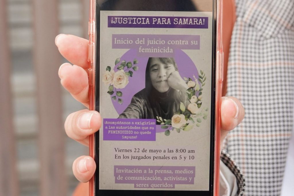 Hermana de Samara Suárez exige condena de 60 años en juicio por feminicidio