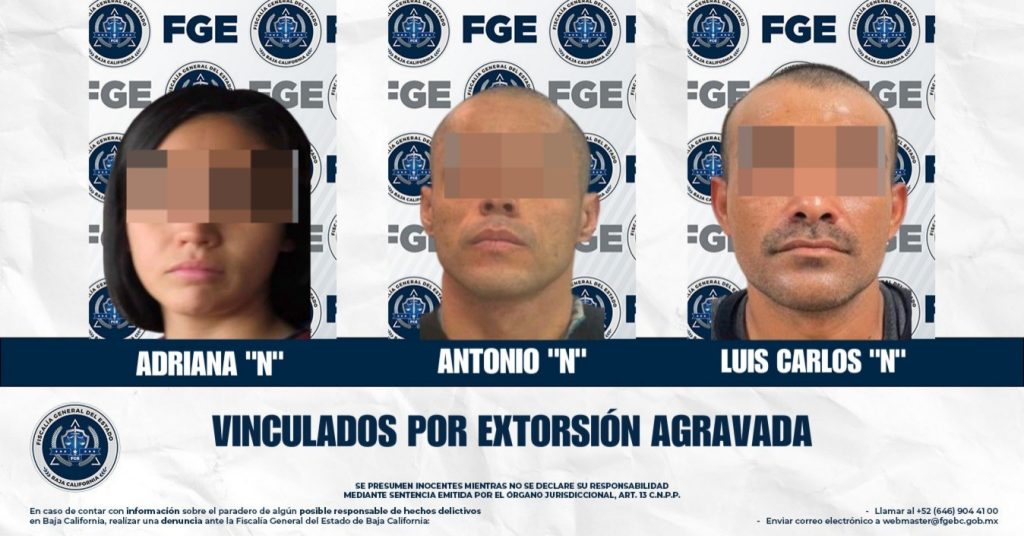 Logra Fiscalía dejar en prisión a 3 presuntos extorsionadores del Bazar Gaby en Mexicali