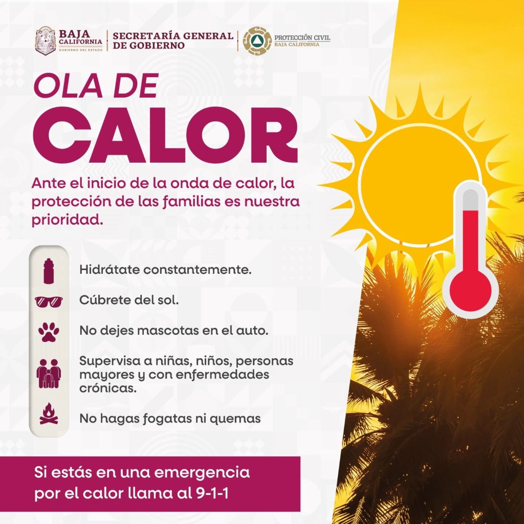 Inicia ola de calor en Mexicali advierte Protección Civil
