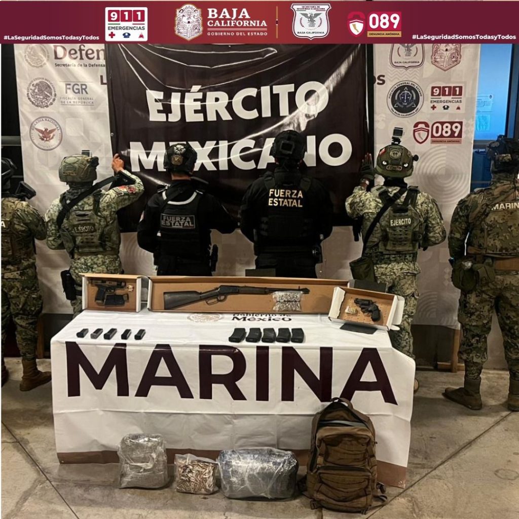 Aseguran armas y droga camino a Laguna Hanson