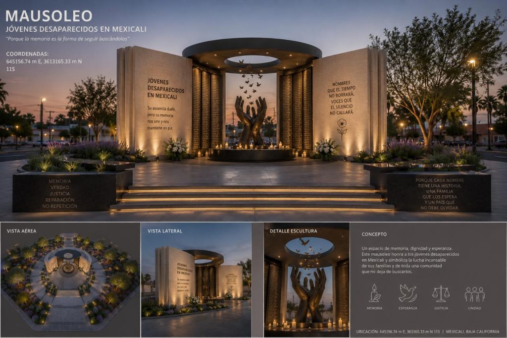 Proponen crear memorial por desaparecidos en Mexicali frente al Shots