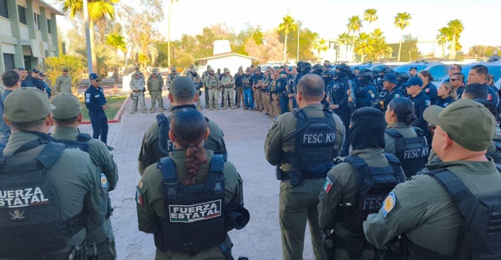Mantiene Fuerzas de coordinación institucional fuerte operativo en zonas del Valle de Mexicali