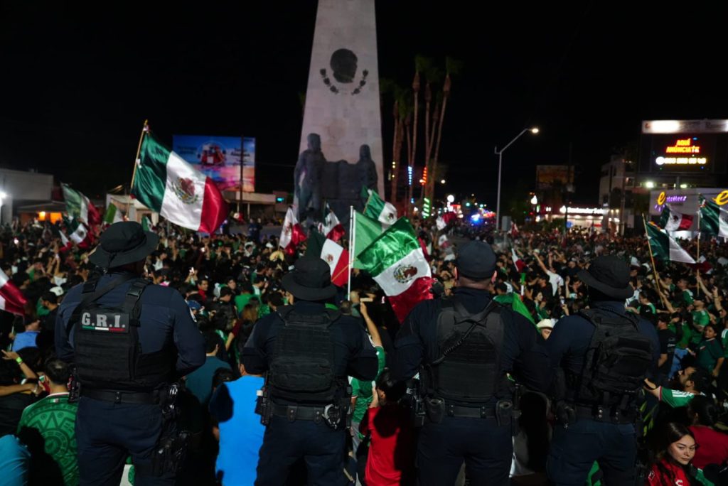 Saldo blanco el festejo en Mexicali del triunfo de la selección mexicana