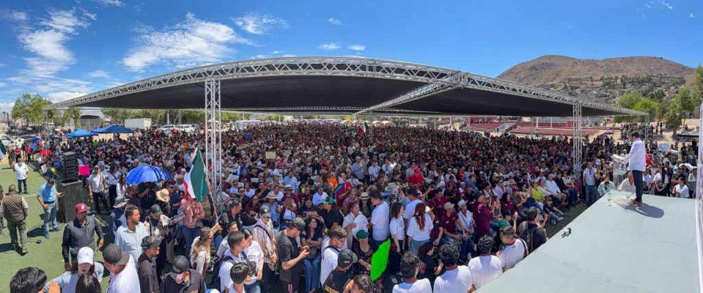 Ismael Burgueño encabeza mitín, organizadores hablan de 12 mil asistentes