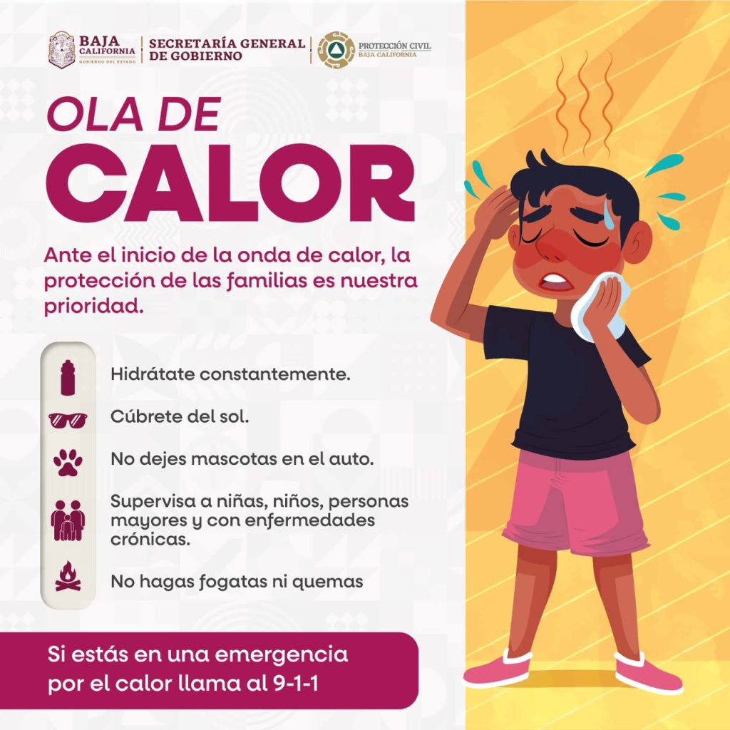 Advierte Protección Civil inicia nueva ola de calor en Baja California