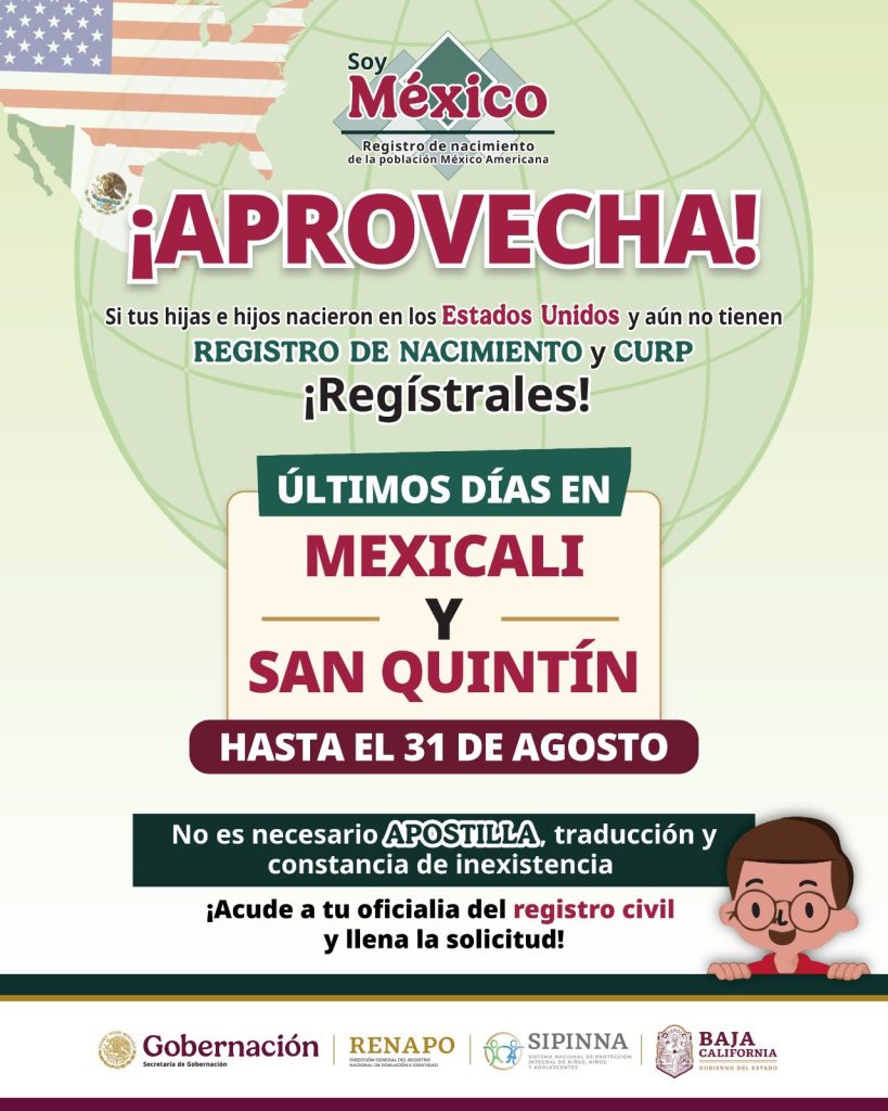 Llaman aprovechar últimos días de campaña «Soy México» en Mexicali y San Quintín