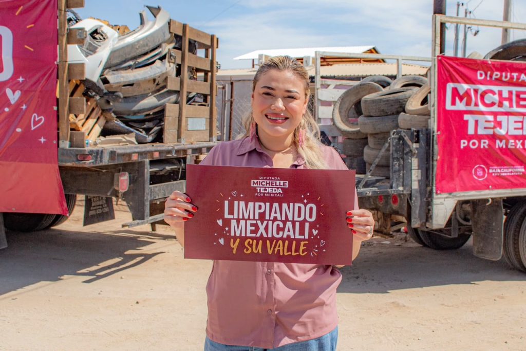 Dip. Michelle Tejeda lleva campaña de limpieza en el Valle de Mexicali