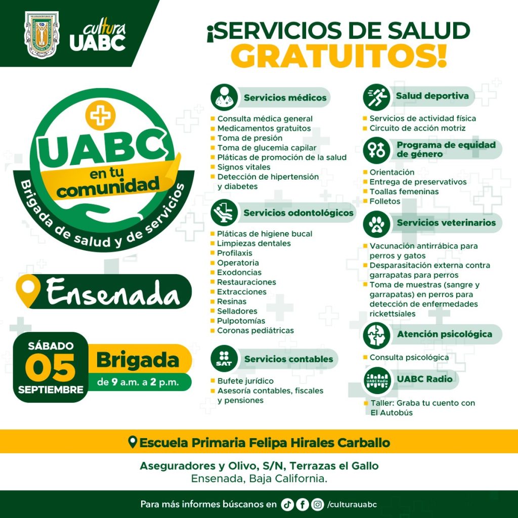 UABC ofrecerá brigada de salud y servicios en Ensenada