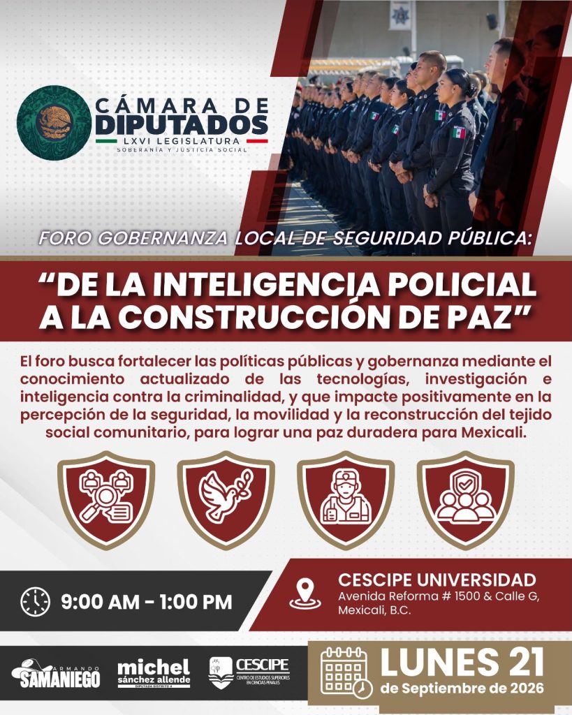 Armando Samaniego impulsa foro en pro de la seguridad y la paz de Mexicali