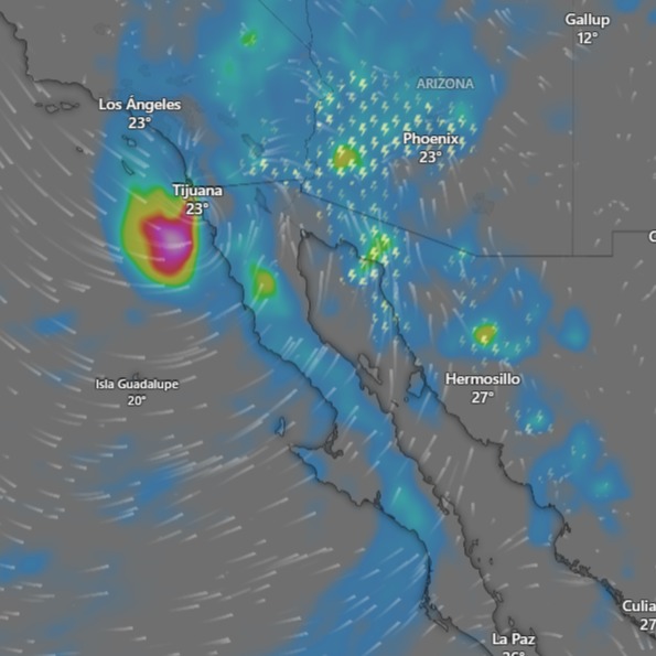 Llaman a extremar precauciones ante pronósticos de lluvias fuertes y vientos en BC