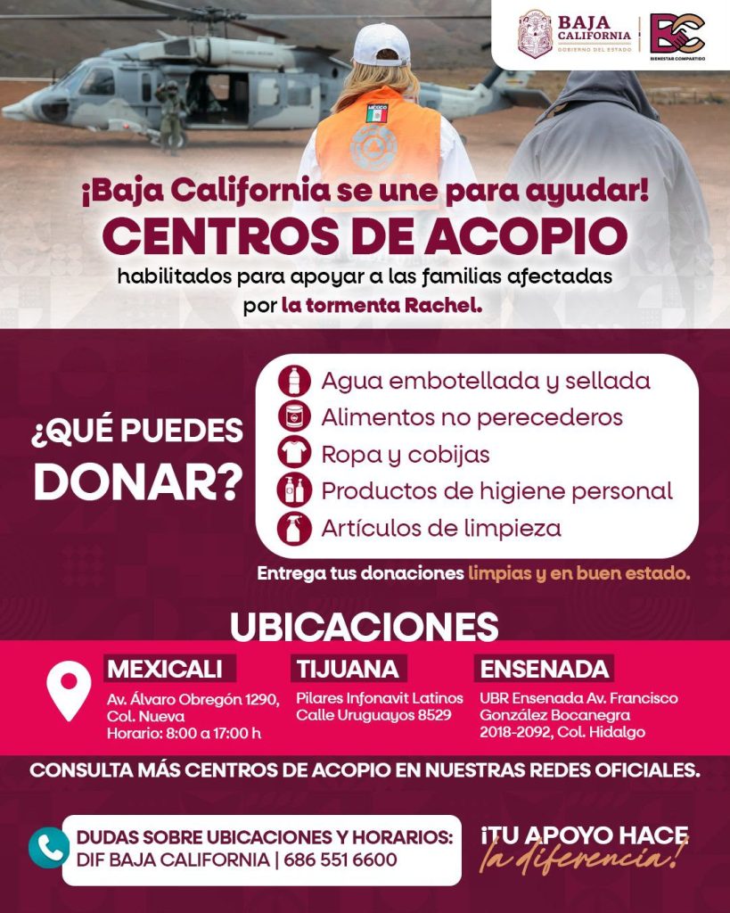 Habilitan centros de acopio para apoyar familias afectadas por lluvias